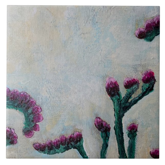 Azulejo Pintura de flores (Frente)