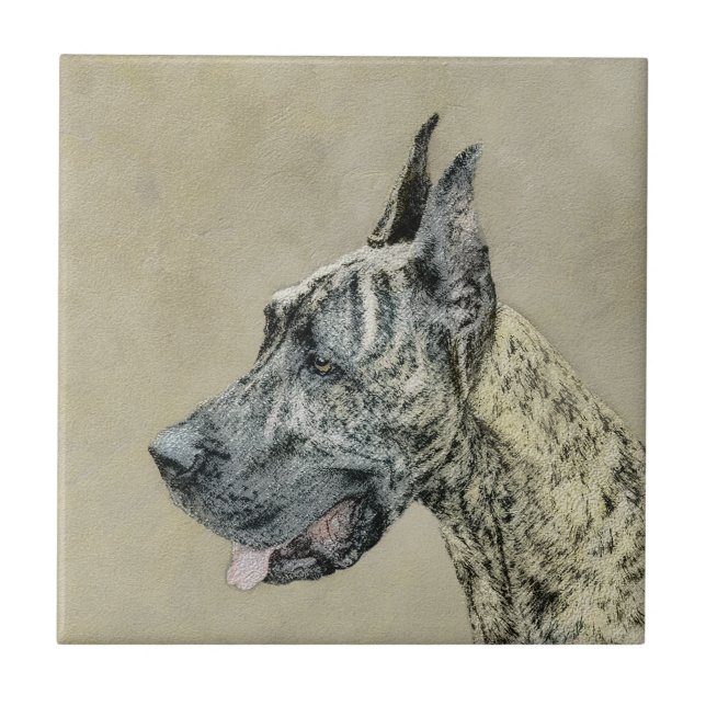 Azulejo Pintura de gran dano (Brindle) - Arte original del (Frente)