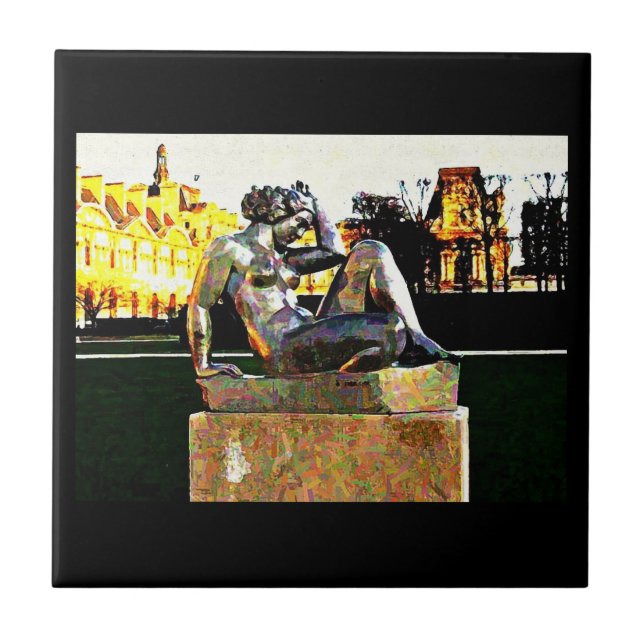 Azulejo Pintura de Jardin D' Tuilleries (Frente)