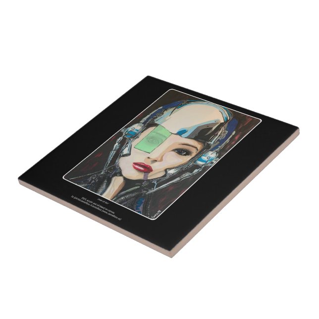 Azulejo Pintura de 'Juana de Arco' sobre una (Lado)