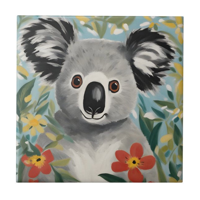 Azulejo Pintura de koala (Frente)