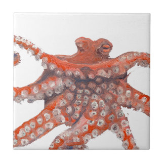 Azulejo Pintura de Kraken del calamar del pulpo