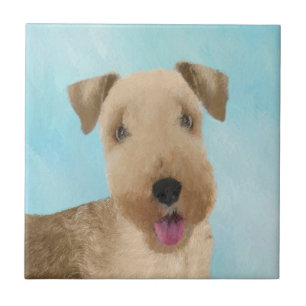 Azulejo Pintura de Lakeland Terrier - Arte de Perro Origin