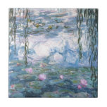 Azulejo Pintura de nenúfares impresionistas de Claude Mone<br><div class="desc">Pintura impresionista de paisajes de Claude Monet - Clásicos Obras Maestras - La impresionante serie de pinturas de Claude Monet - Impresionante pintura de nenúfares de río Claude Monet</div>