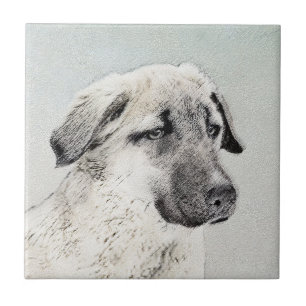 Azulejo Pintura de pastor anatoliano - Arte de perro origi