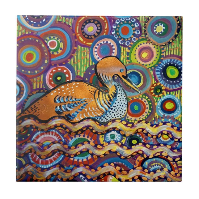 Azulejo pintura de pato (Frente)