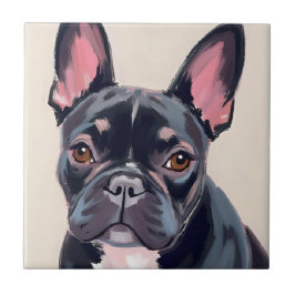 Azulejo Pintura de perro Bulldog Francés