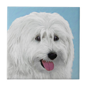 Azulejo Pintura de perro de Lowland polaco - Ar de perro o
