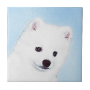 Azulejo Pintura de perro esquimal estadounidense - Arte de