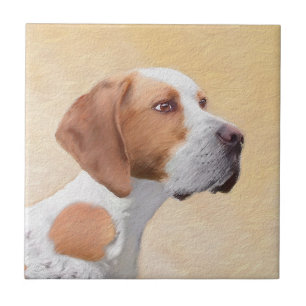 Azulejo Pintura de puntero - Arte de perro original lindo