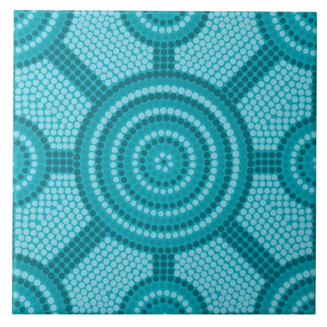 Azulejo Pintura de punto aborigen (Frente)