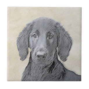 Azulejo Pintura de recuperación plana - Arte de perro ori