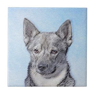 Azulejo Pintura de Swedish Vallhund - Arte Original de Per