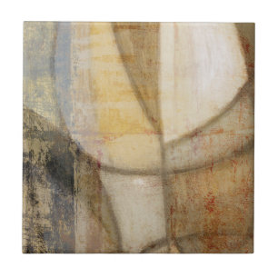 Azulejo Pintura de tono de tierra texturada en bruto