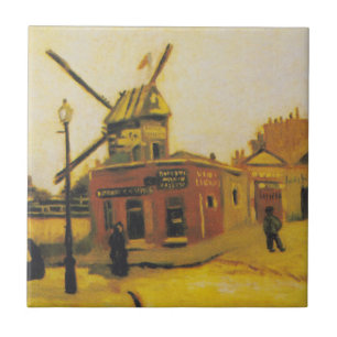 Azulejo Pintura del Molino de Viento de Van Gogh París Vin