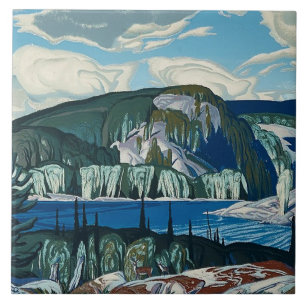 Azulejo Pintura del Parque Provincial Algonquin por AJ Cas