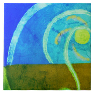 Azulejo Pintura digital abstracta de la mañana