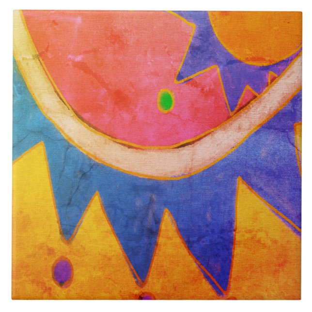 Azulejo Pintura digital abstracta de Suns (Frente)