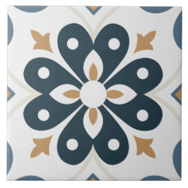 Azulejo Pintura fina de Portugal azul y blanco ornamental