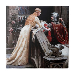 Azulejo Pintura medieval “Godspeed” de Edmund Blair Leight