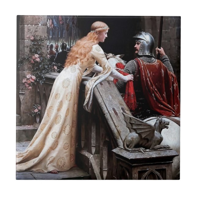 Azulejo Pintura medieval “Godspeed” de Edmund Blair Leight (Frente)
