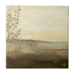 Azulejo Pintura moderna de aceite de paisajes de atardecer<br><div class="desc">Una pintura al óleo moderna de un paisaje de Jennifer Goldberger. Las hojas se cuelgan por un lado mientras una hermosa puesta de sol descansa en el horizonte. ¡Una impresión increíble que haría una compra increíble!</div>
