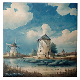 Azulejo Pintura náutica de aceite para los paisajes marino