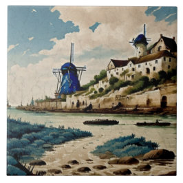 Azulejo Pintura náutica de aceite para los paisajes marino