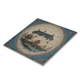 Azulejo Pintura náutica de aceite para los paisajes marino