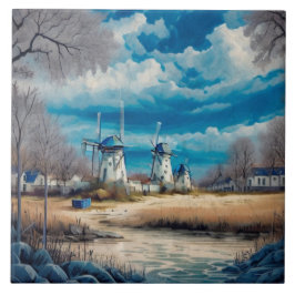 Azulejo Pintura náutica de aceite para los paisajes marino