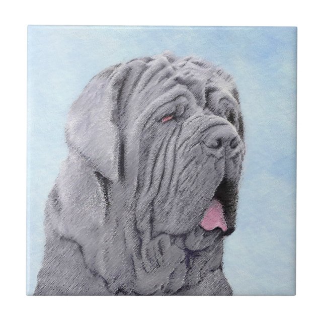 Azulejo Pintura Neopolitana de Mastiff - Arte Perro Origin (Frente)