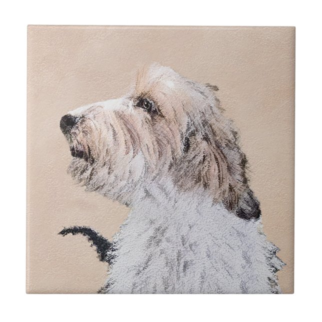 Azulejo Pintura Petit Basset Griffon Vendéen - Arte de per (Frente)