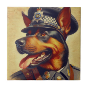 Azulejo Pintura Retro Rottweiler