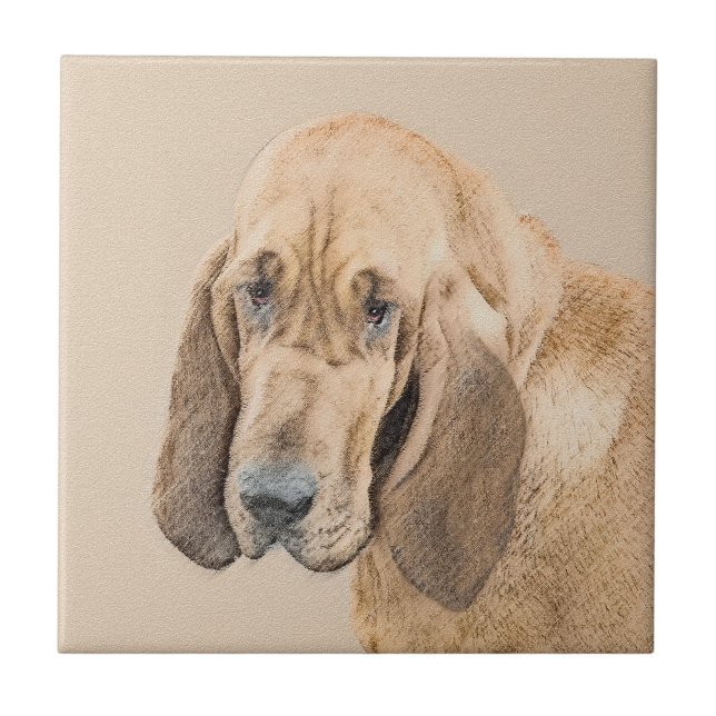 Azulejo Pintura Sangrienta - Arte Perro Original. (Frente)