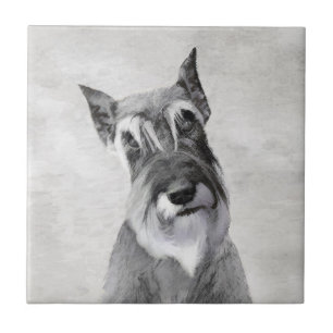 Azulejo Pintura Schnauzer (gigante) - Arte de perros