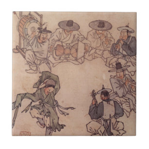 Azulejo Pintura tradicional coreana Danwon Mudong