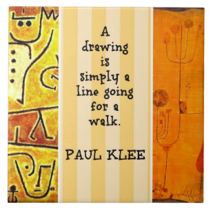 Azulejo Pinturas de Paul Klee y cita de Paul Klee