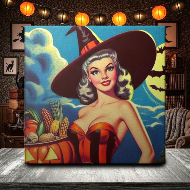 Azulejo Pinza de bruja retro halloween (Subido por el creador)