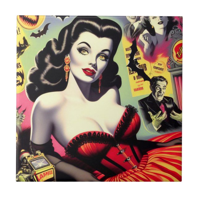 Azulejo Pinza de vampiros de belleza (Frente)