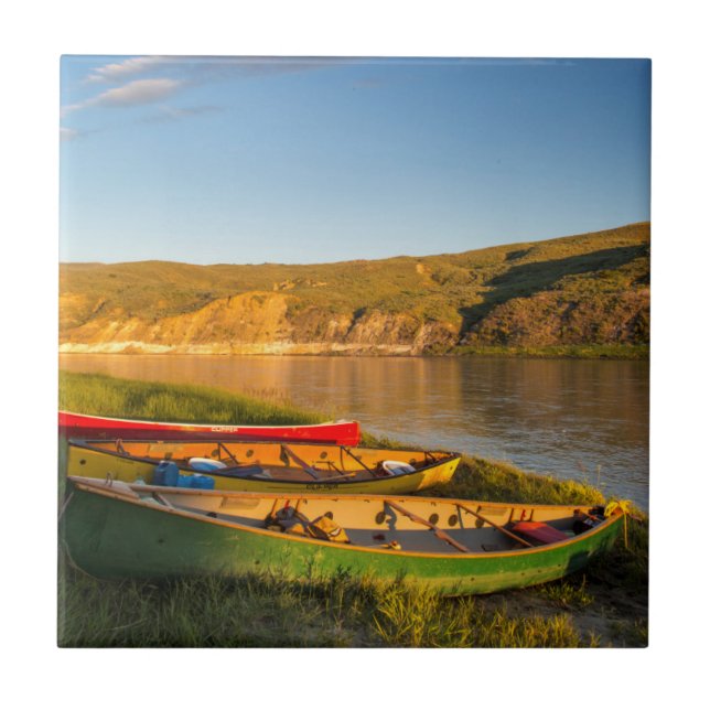 Azulejo Piragüismo Por Los Blancos Acantilados De Misuri (Frente)