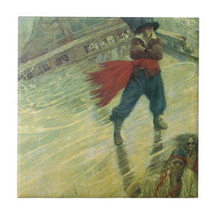 Azulejo Pirata Antiguo, El holandés errante por Howard Pyl