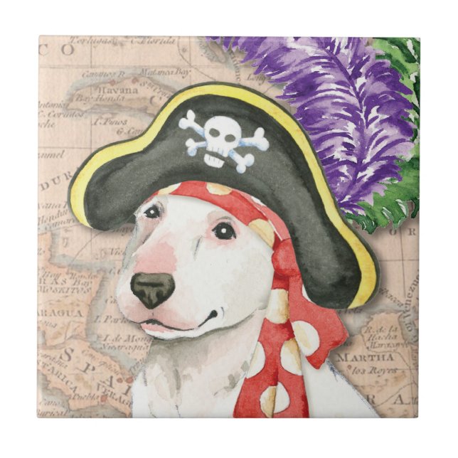 Azulejo Pirata de Bull Terrier (Frente)