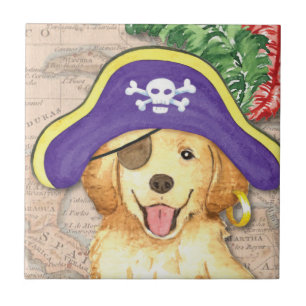 Azulejo Pirata de Golden Retriever