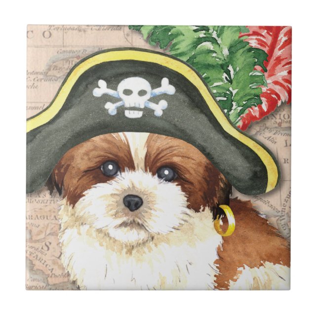 Azulejo Pirata Shih Tzu (Frente)