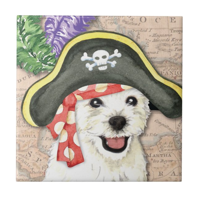 Azulejo Pirata Westie (Frente)