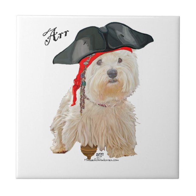 Azulejo Pirata Westie (Frente)