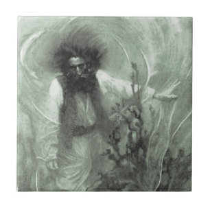 Azulejo Piratas antiguos, capitán Goldsack por Howard Pyle