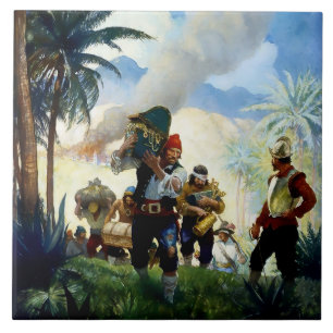 Azulejo “Pirates y Botín” por NC Wyeth