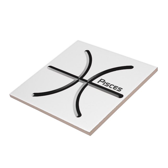 Azulejo PISCES, Abstract Design of Zodiac Rótulo, T-Shi (Lado)