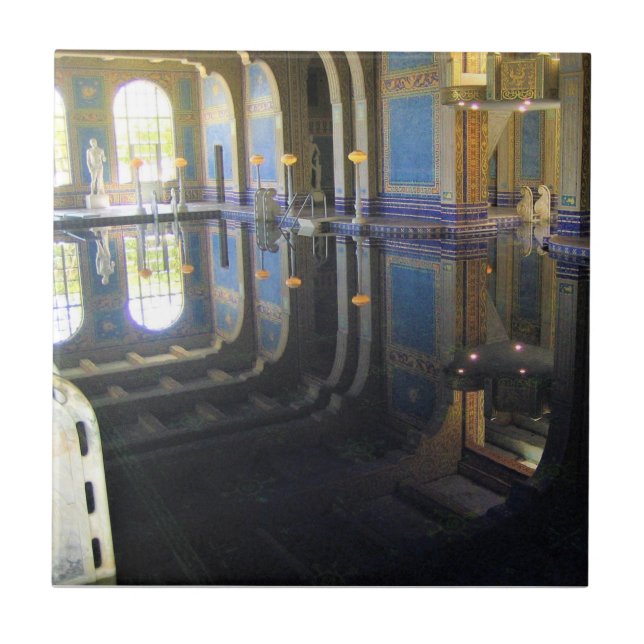 Azulejo Piscina romana en el Castillo Hearst, California (Frente)
